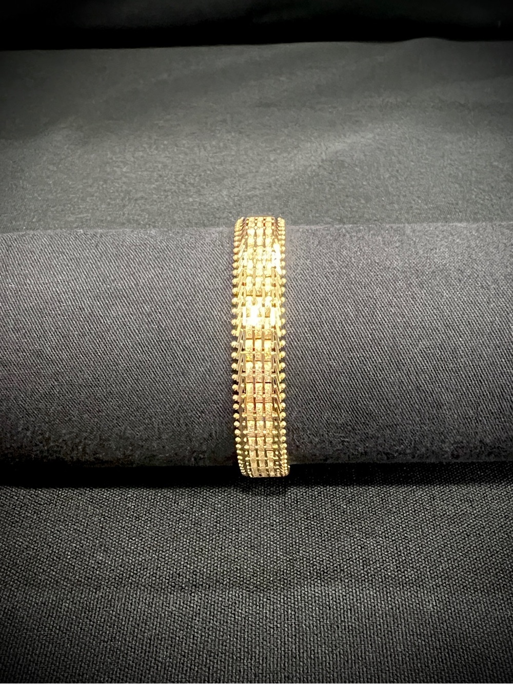 14K Vintage Gold 7.5in 9mm 14g Gate/Brick Link Bracelet - Picture 3 of 12